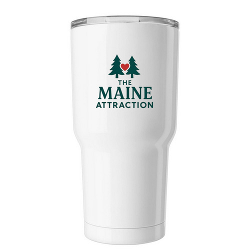 The Maine Attraction tumbler, a White Insulated Tumbler