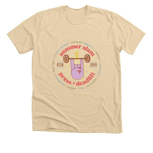 Summer Slam '26 Tee, a Heather Soft Cream Premium Unisex Tee