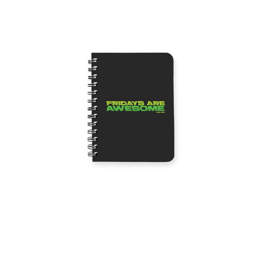 Fridays Are Awesome Notebook, a White Spiral Notebook