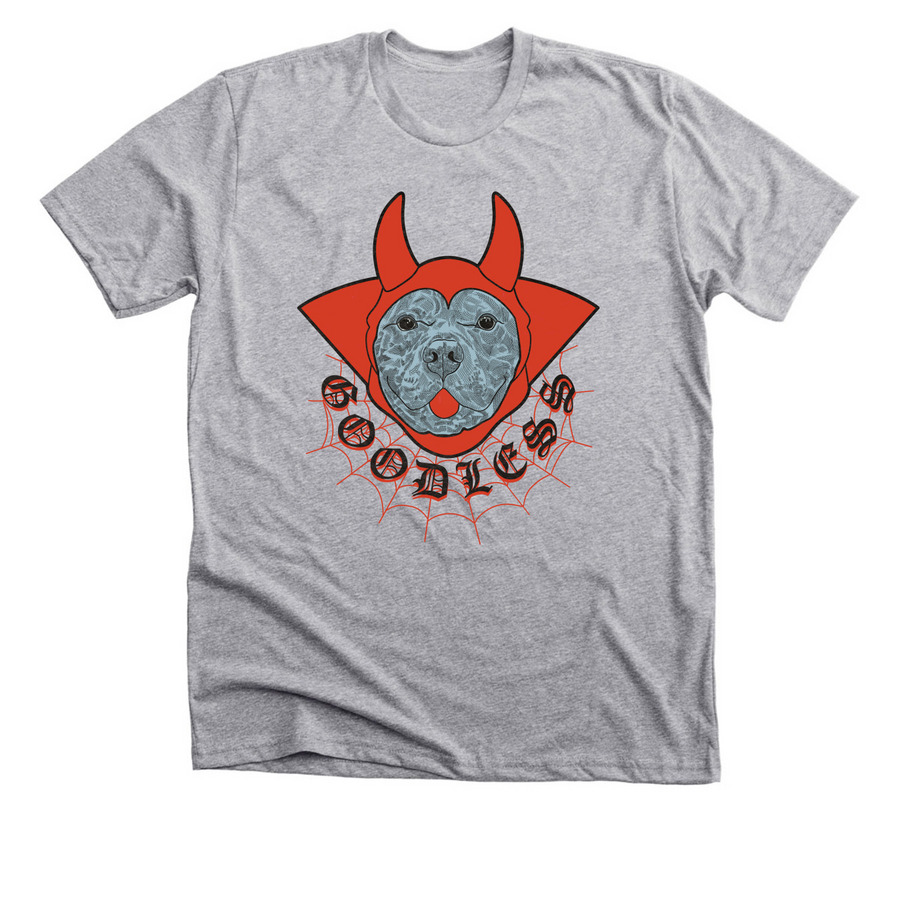 Goodless Boy Pork Roll, a Athletic Heather Premium Unisex Tee