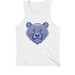 Ornate Bear Tank - blue bear, a White Premium Cotton Tank