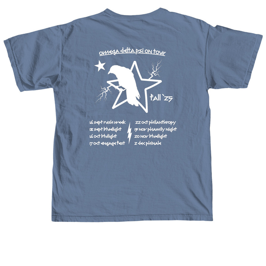 ODParody Tour Shirt, a Blue Jean Comfort Colors Unisex Tee (back-view)