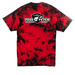 Keep on Chuckin' . . ., a Black/ Red Crystal Tie Dye Tee (back-view)