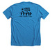 Lucky Horseshoe! - Vintage 2019, a Neon Blue Premium Unisex Tee (back-view)