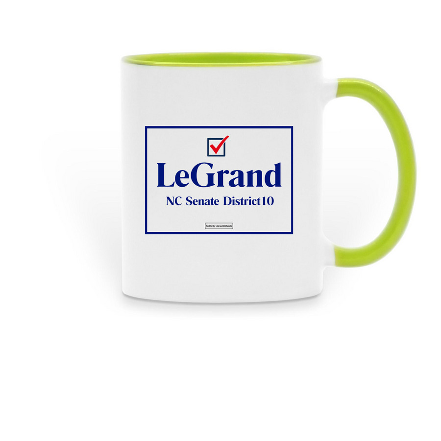 Coffee Mugs, a Green Two-Tone Ceramic Mug