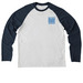 Harbor School Logo - White Shirts, a Rebel Blue/ Bright White Allmade Eco Triblend Colorblock Raglan Long Sleeve Tee