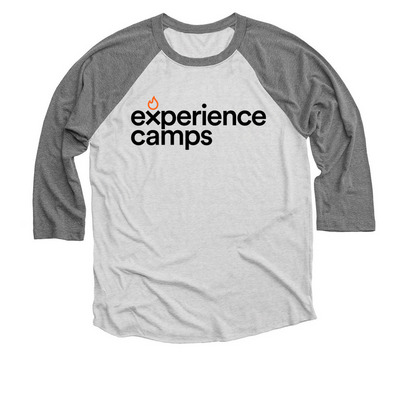 Baseball T-shirt, a Premium Heather and Heather White 3/4 Sleeve Baseball Tee