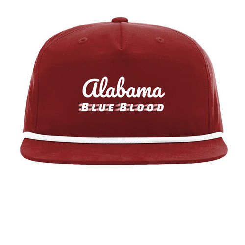 Alabama: Blue Blood, a Cardinal/ White Printed Umpqua Snapback Cap