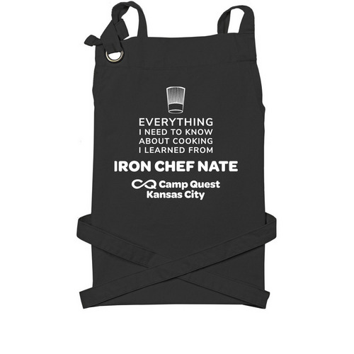 CQKC Iron Chef Nate Apron, a Black Cotton Canvas Pocket Apron