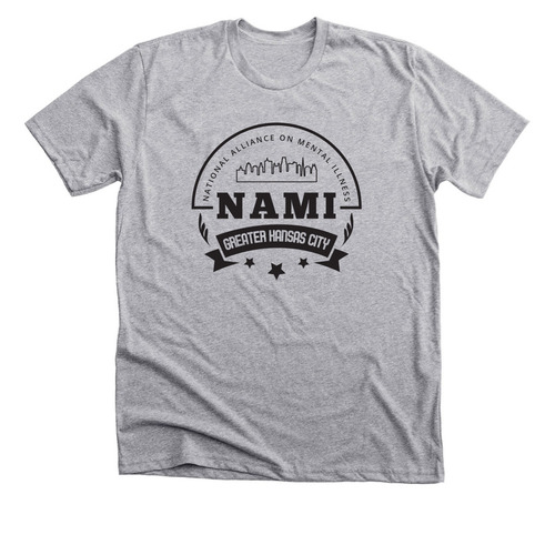 NAMI Greater Kansas City, a Athletic Heather Premium Unisex Tee