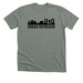 UO Black Logo/Jesus Loves on Back, a Deep Heather Premium Unisex Tee