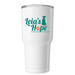 Tall Beverage Tumbler, a White Insulated Tumbler