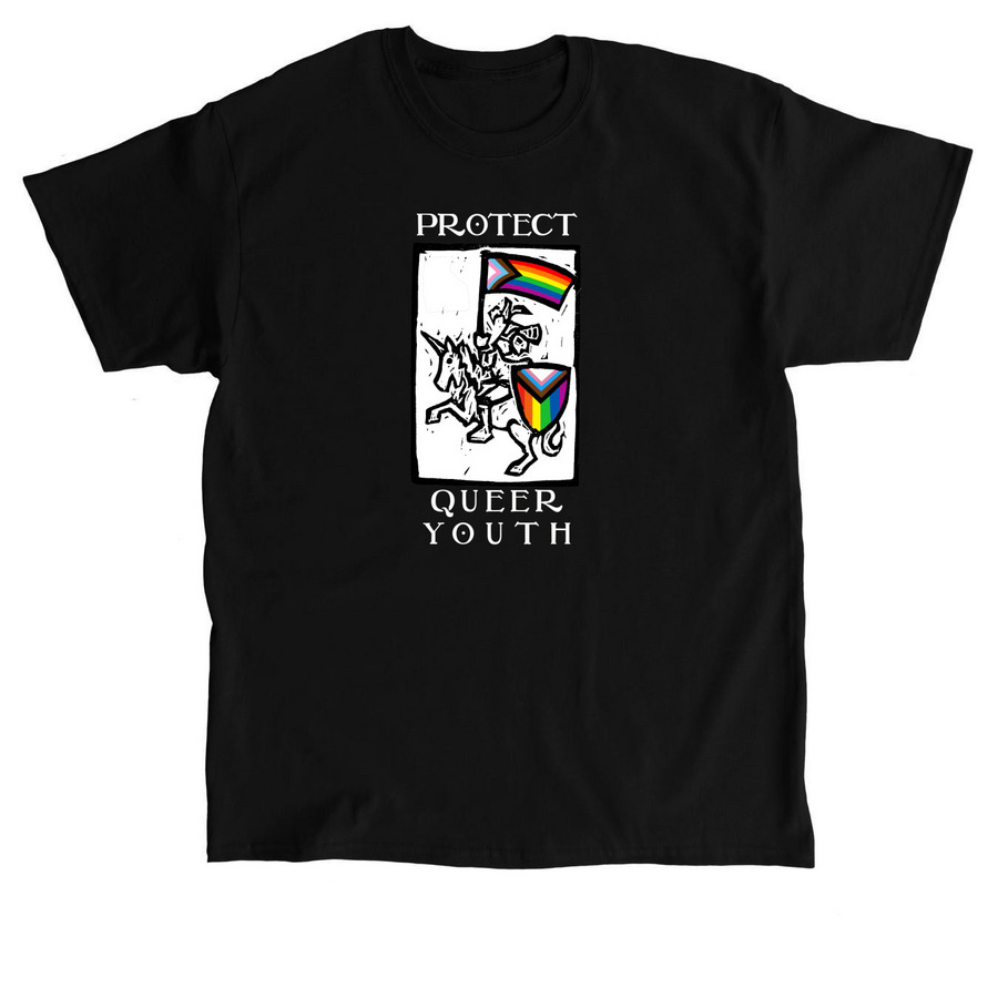 PROTECT QUEER YOUTH, a Black Classic Unisex Tee