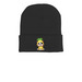 St. Jude: Pineapple Toph- Beanie, a Black Printed Cuffed Beanie