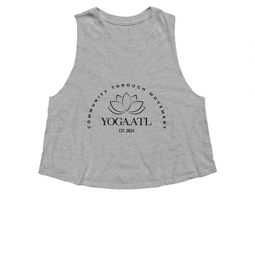 Classic Yoga.ATL, a Athletic Heather Women's Cropped Racerback Tank
