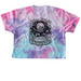 Disco Nights & Surgical Lights, a Cotton Candy Women's Tie Dye Cropped Tee (back-view)
