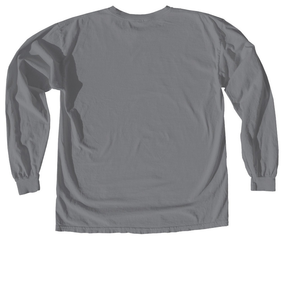 Long Sleeves, a Granite Comfort Colors Long Sleeve Tee (back-view)