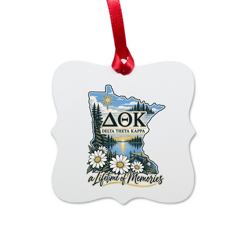 Ornaments, a White Aluminum Square Ornament