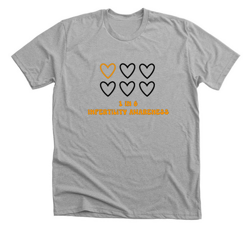 1 in 6, a Athletic Heather Premium Unisex Tee