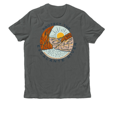 Protect the Escalante River, a Terrain Grey Allmade Organic Cotton Unisex Tee