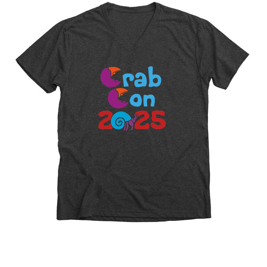 Crab Con T-shirts, a Dark Grey Heather Premium V-Neck Tee