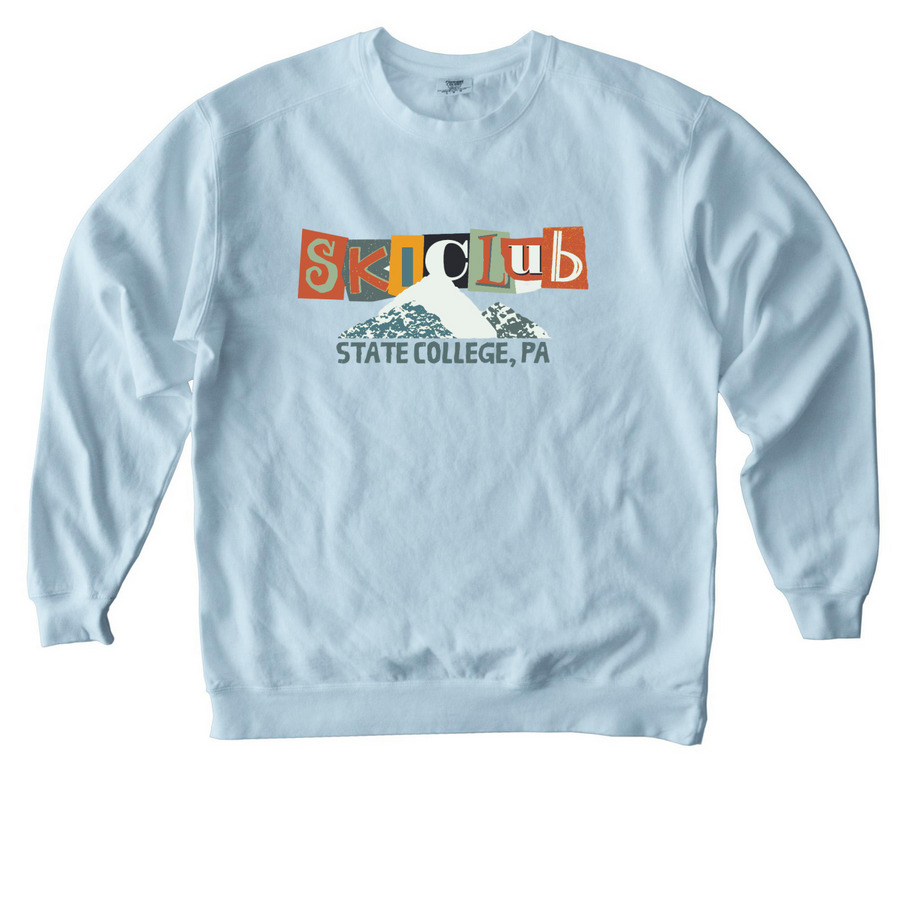 Colorful collage crew, a Chambray Comfort Colors Crewneck Sweatshirt