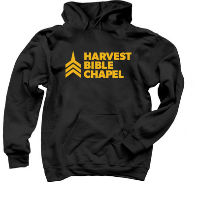 Hoodies and Sweatshirts with Yellow logo, a Black Pullover Hoodie