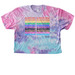 Support Survivors - Rainbow!, a Cotton Candy Women's Tie Dye Cropped Tee