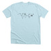 Plane shirt: University Studies Abroad, a Heather Ice Blue Premium Unisex Tee