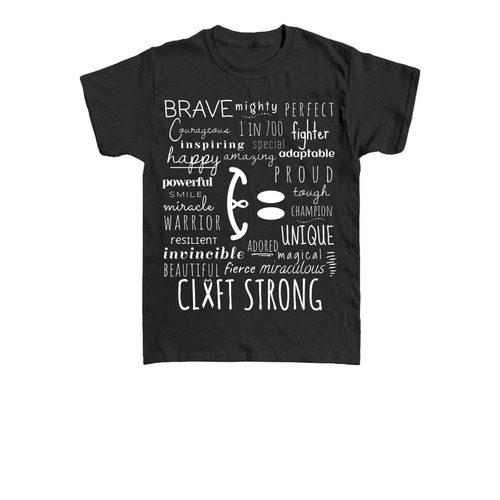 Toddler Cleft Palate Awareness Shirt, a Black Toddler Tee