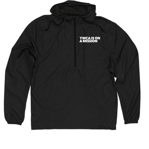 Black On A Mission Jacket, a Black Quarter-Zip Windbreaker