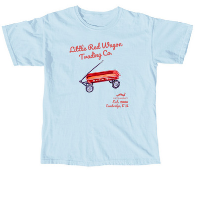 Little Red Wagon, a Chambray Comfort Colors Unisex Tee