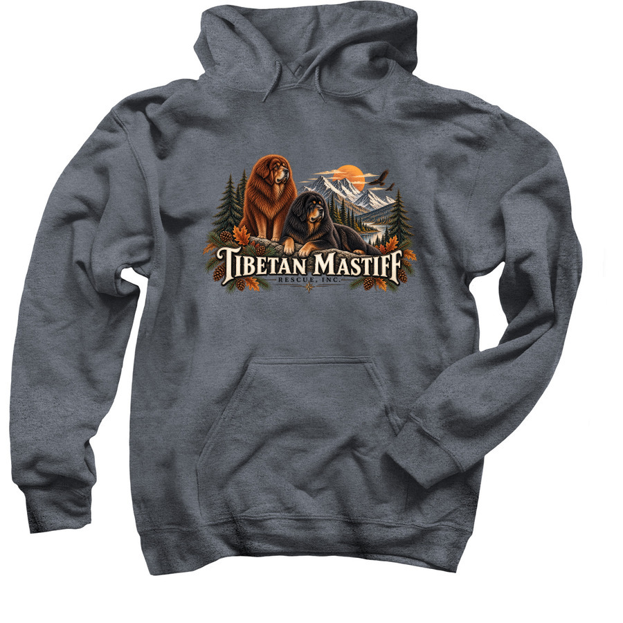 Mountain Mastiff, a Dark Heather Pullover Hoodie