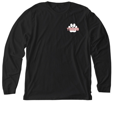 White Tiger Paw, a Solid Black Blend Premium Long Sleeve Tee