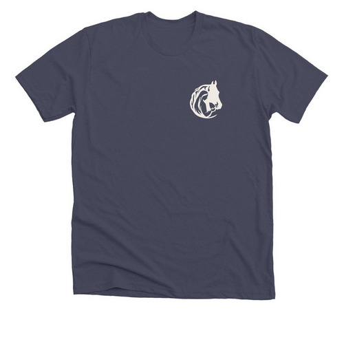 MC Cooperative Equine Training - Logo, a Heather Midnight Navy Premium Unisex Tee