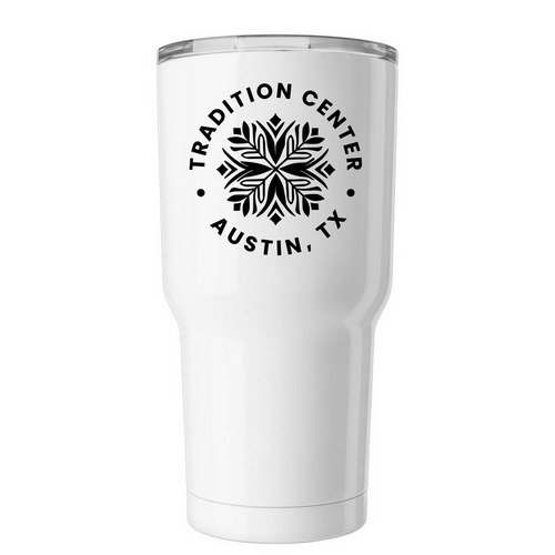 Celebrate Tradition, One sip at a time, a White Insulated Tumbler