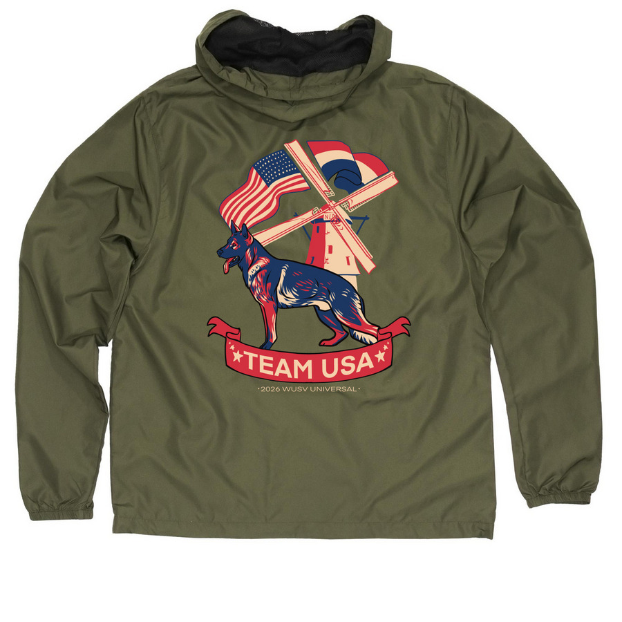 Team Ori Universal Sieger 2026&nbsp;, a Army Quarter-Zip Windbreaker (back-view)