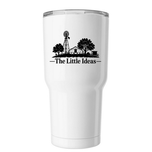 The Little Ideas Farm - Tumbler, a White Insulated Tumbler