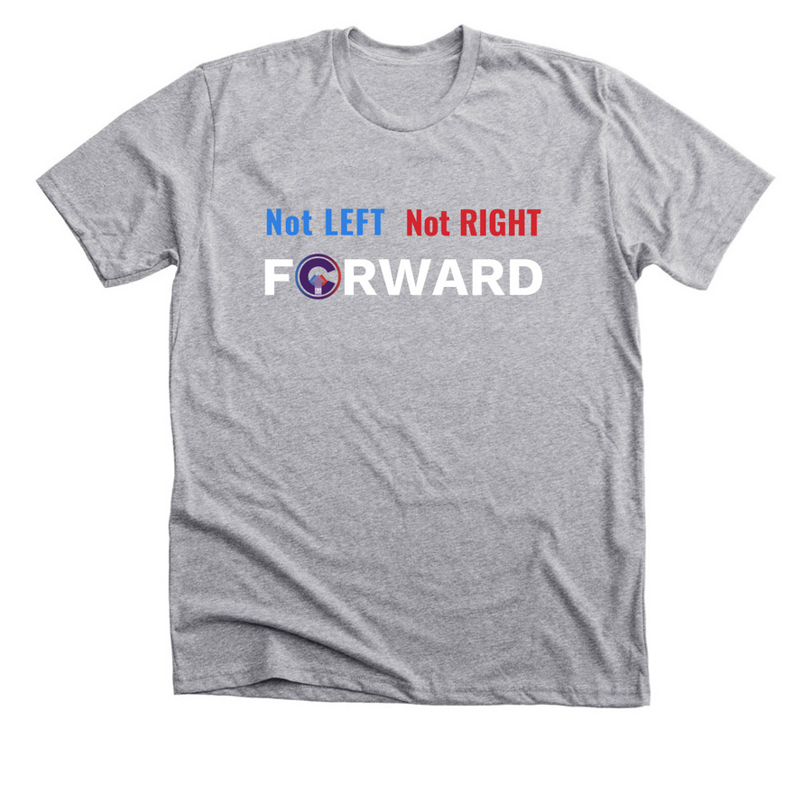 Not LEFT, Not RIGHT, a Athletic Heather Premium Unisex Tee
