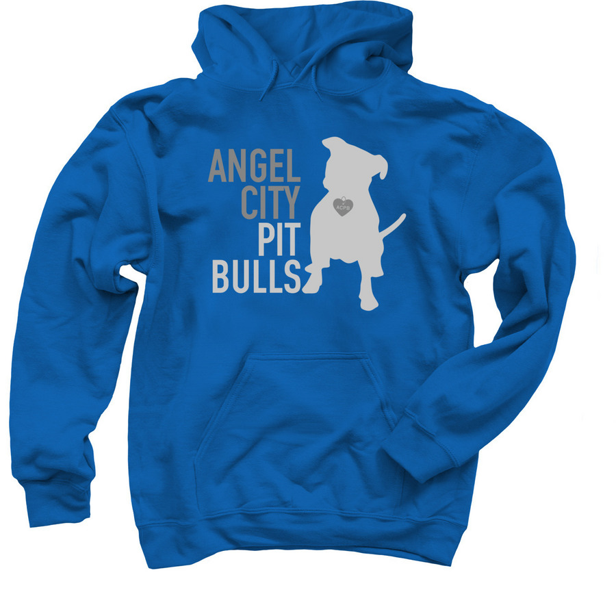 Angel City Pit Bulls Shirts, a Royal Blue Pullover Hoodie