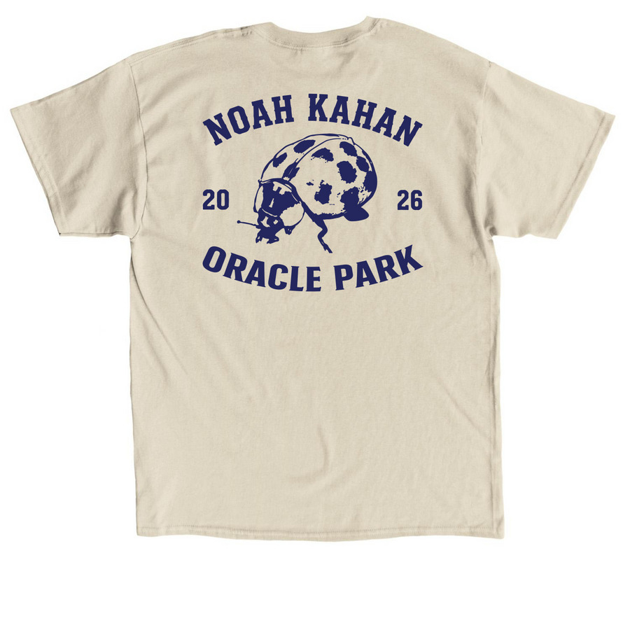 Noah Kahan Oracle Park San Francisco Merch, a Sand Classic Unisex Tee (back-view)