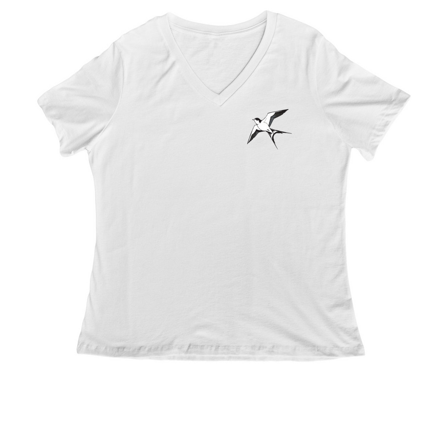 Dobbin R. Bergerlind (original artwork), a White Women's Relaxed V-Neck Tee