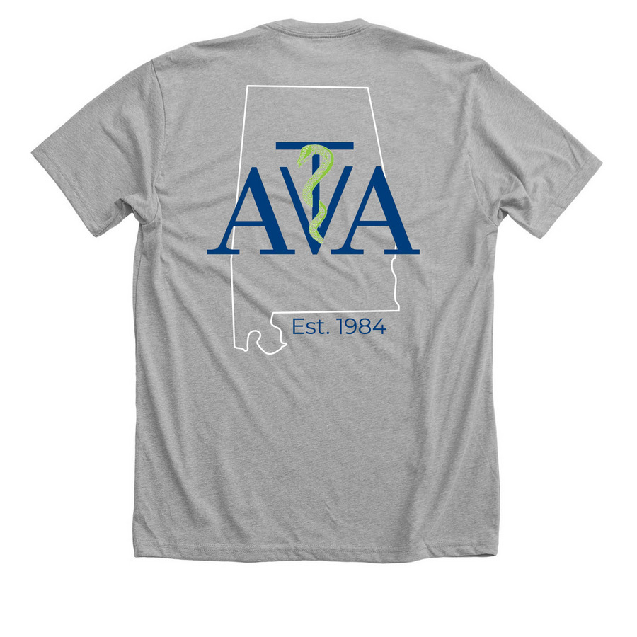 AVTA T-Shirt, a Athletic Heather Premium Unisex Tee (back-view)