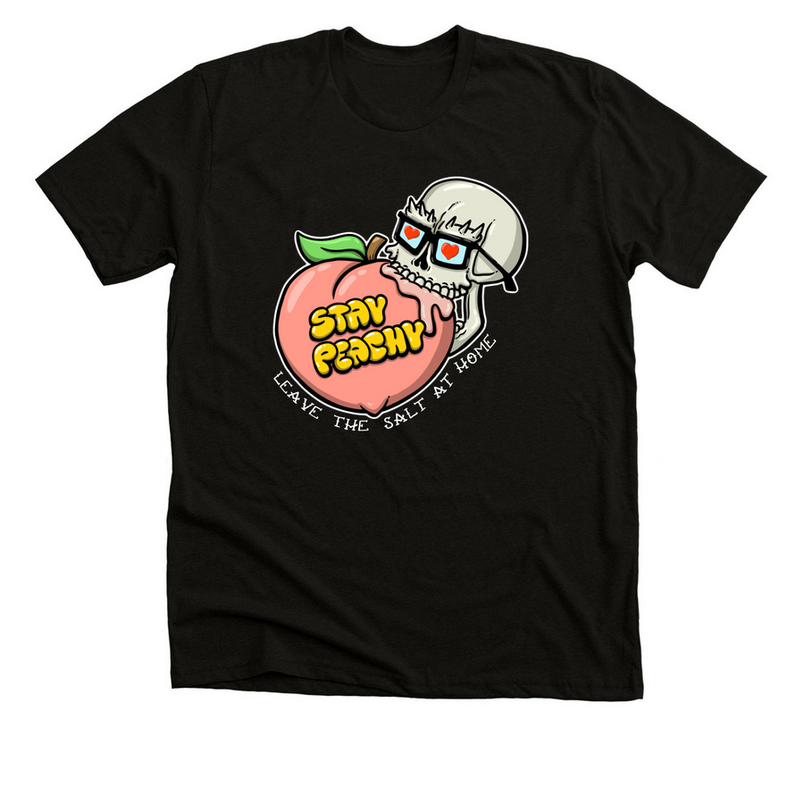 Stay Peachy, a Solid Black Blend Premium Unisex Tee