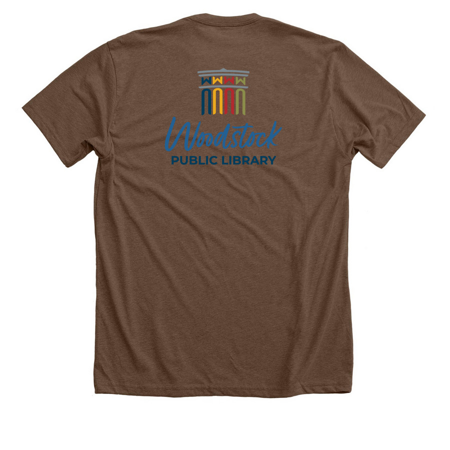La Loteria En El Biblioteca, a Heather Brown Premium Unisex Tee (back-view)