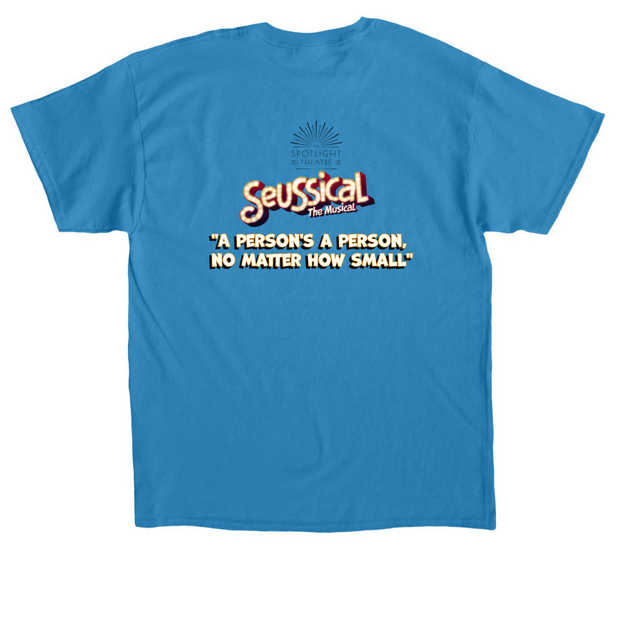 Seussical 2026, a Sapphire Classic Unisex Tee (back-view)