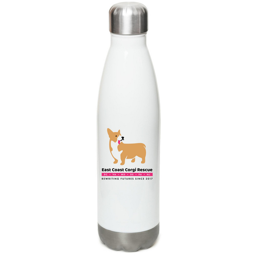 ECCR Water Bottle, a White Stainless Steel Water Bottle