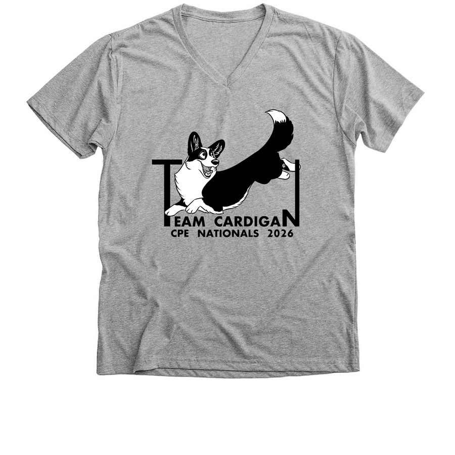 Team Cardigan, a Athletic Heather Premium V-Neck Tee