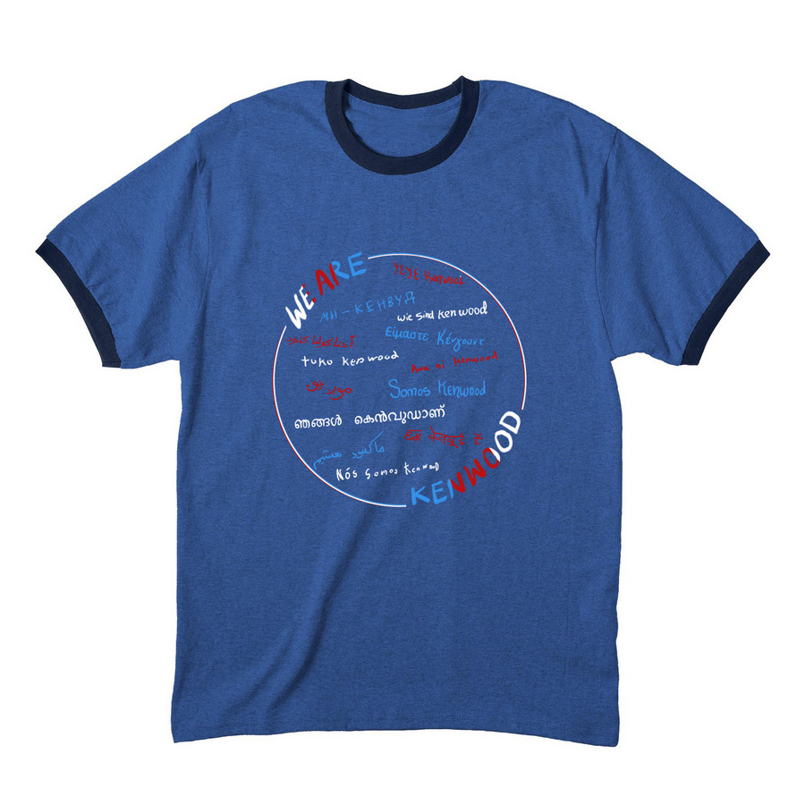 WE ARE KENWOOD Dark, a Heather Royal/ Navy Cotton Ringer Tee