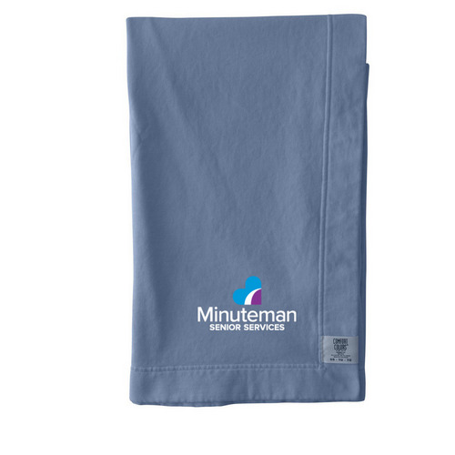 Minuteman Senior Services Blanket, a Blue Jean Comfort Colors Blanket